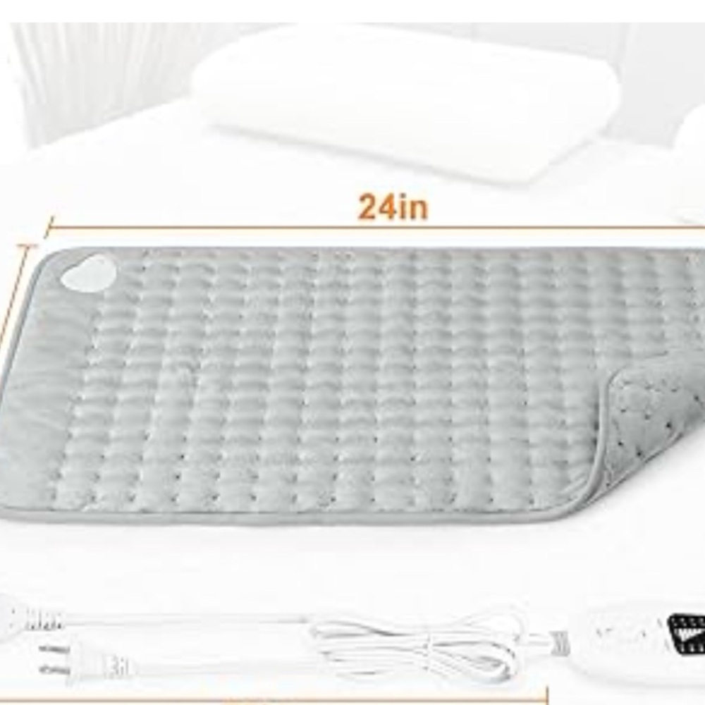Gray Electric Heating Pad with Controller - Picture 7 of 16